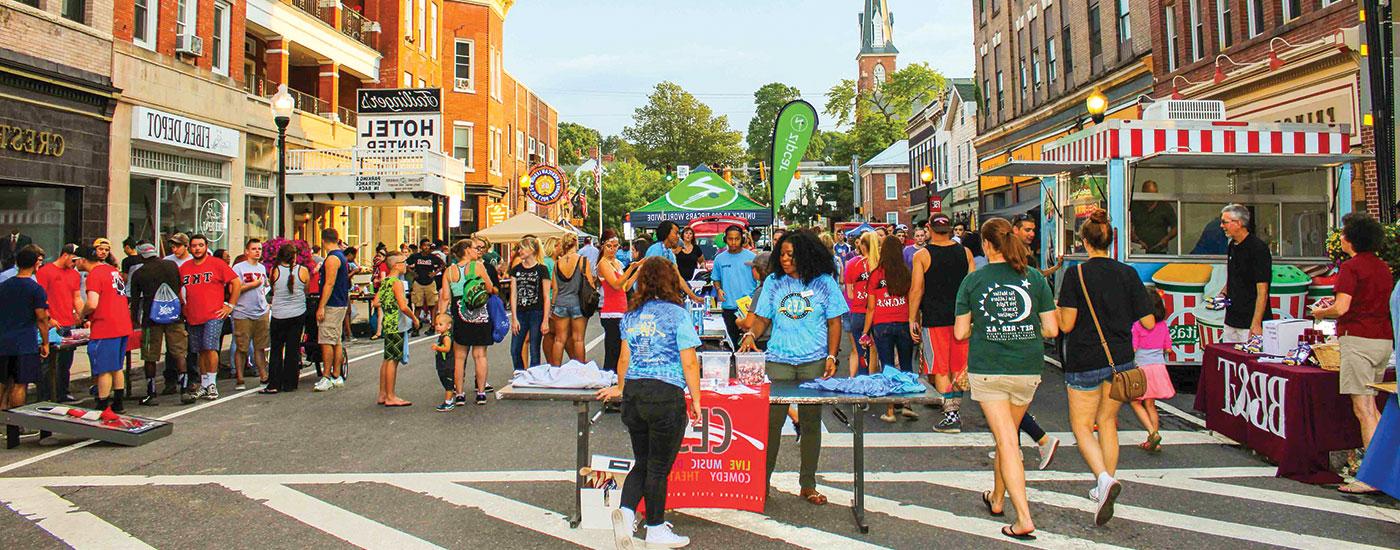 Frostburg, MD has a bustling downtown area filled with vibrant local flavor